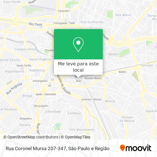 Rua Coronel Mursa 207-347 mapa