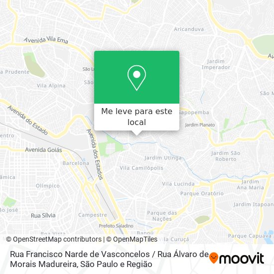 Rua Francisco Narde de Vasconcelos / Rua Álvaro de Morais Madureira mapa