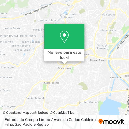 Estrada do Campo Limpo / Avenida Carlos Caldeira Filho mapa