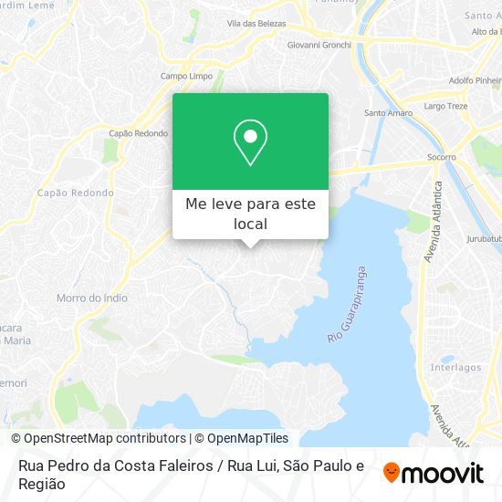 Rua Pedro da Costa Faleiros / Rua Lui mapa