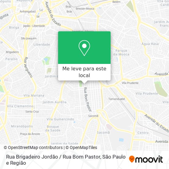 Rua Brigadeiro Jordão / Rua Bom Pastor mapa