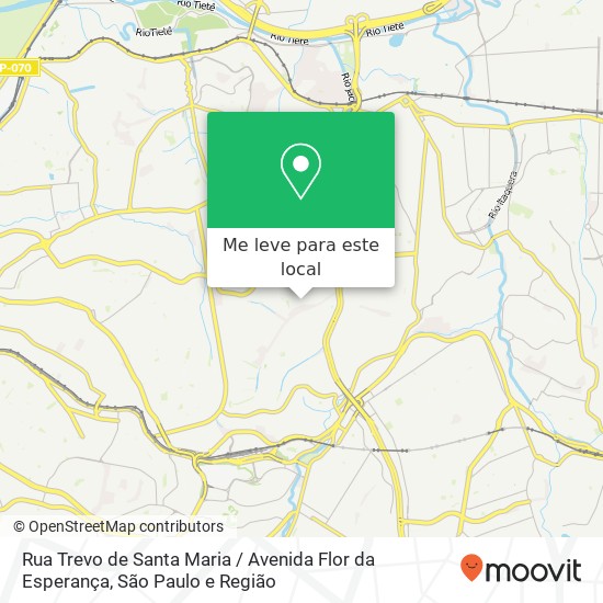 Rua Trevo de Santa Maria / Avenida Flor da Esperança mapa