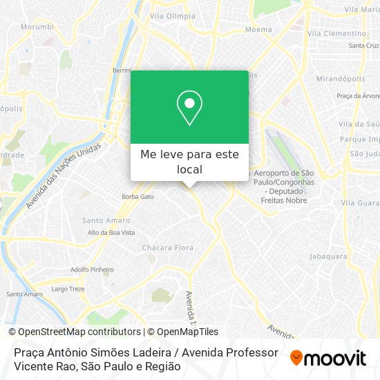 Praça Antônio Simões Ladeira / Avenida Professor Vicente Rao mapa