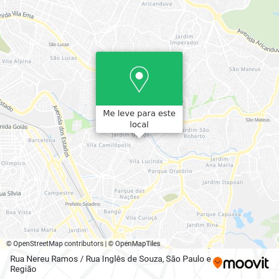 Rua Nereu Ramos / Rua Inglês de Souza mapa