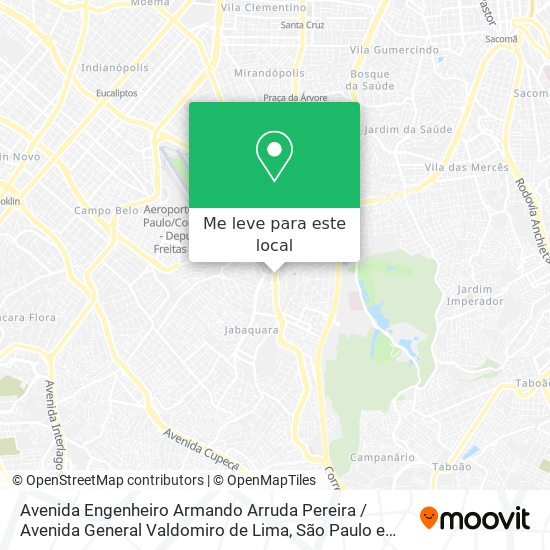 Avenida Engenheiro Armando Arruda Pereira / Avenida General Valdomiro de Lima mapa