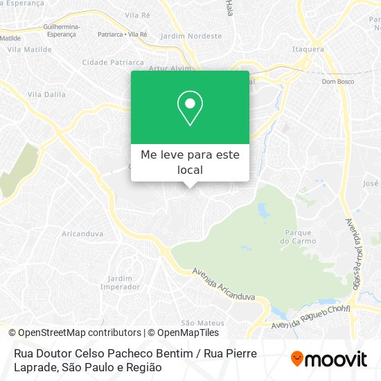 Rua Doutor Celso Pacheco Bentim / Rua Pierre Laprade mapa