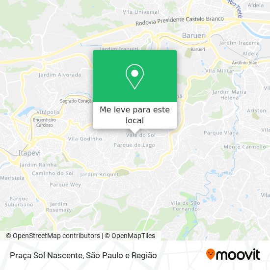 Praça Sol Nascente mapa