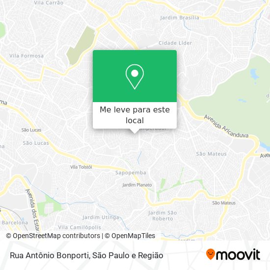 Rua Antônio Bonporti mapa