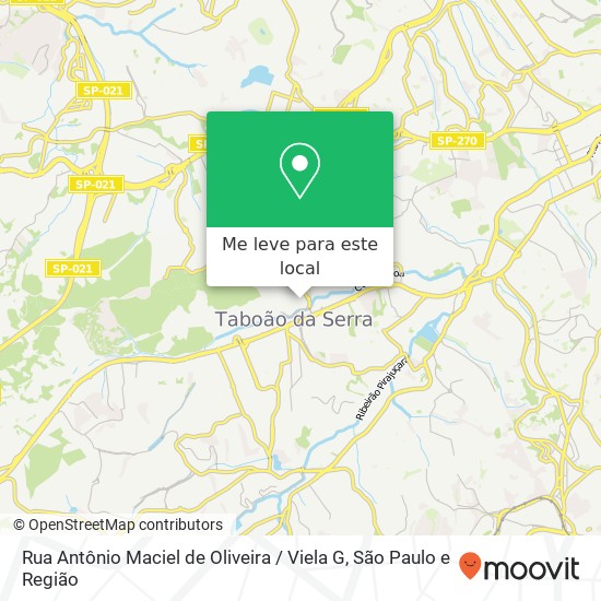 Rua Antônio Maciel de Oliveira / Viela G mapa