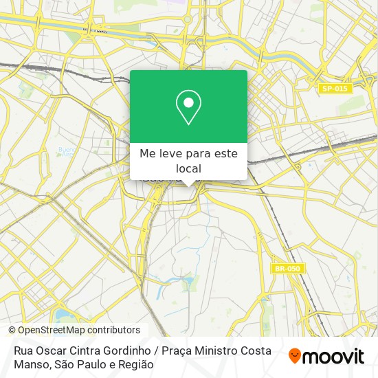 Rua Oscar Cintra Gordinho / Praça Ministro Costa Manso mapa