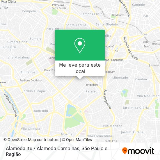 Alameda Itu / Alameda Campinas mapa