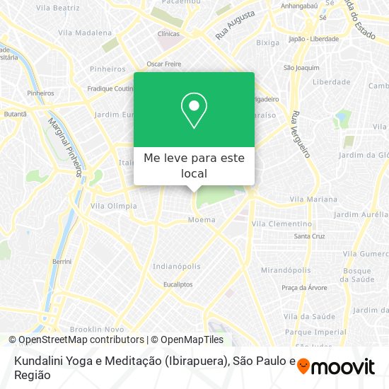Kundalini Yoga e Meditação (Ibirapuera) mapa