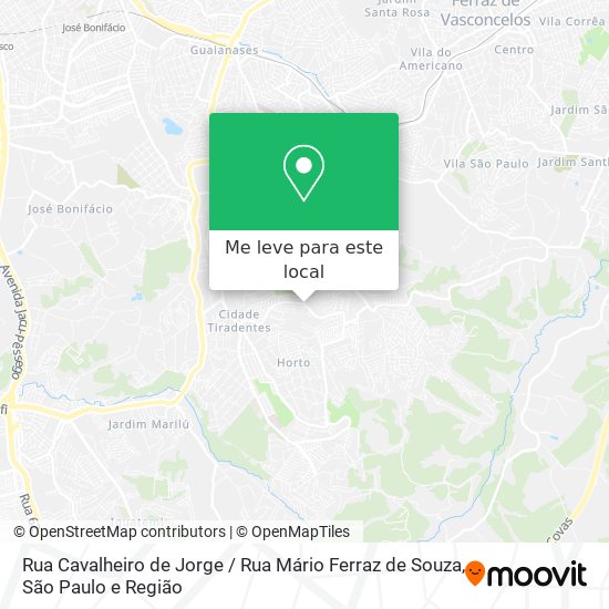 Rua Cavalheiro de Jorge / Rua Mário Ferraz de Souza mapa