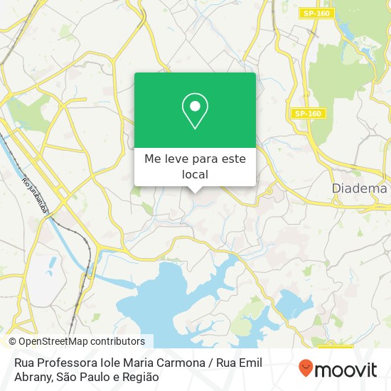 Rua Professora Iole Maria Carmona / Rua Emil Abrany mapa