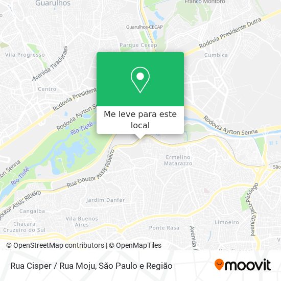 Rua Cisper / Rua Moju mapa