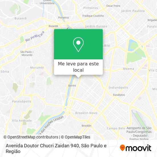 Avenida Doutor Chucri Zaidan 940 mapa