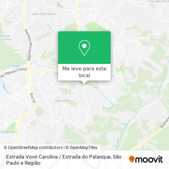 Estrada Vovó Carolina / Estrada do Palanque mapa