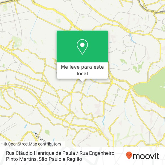 Rua Cláudio Henrique de Paula / Rua Engenheiro Pinto Martins mapa