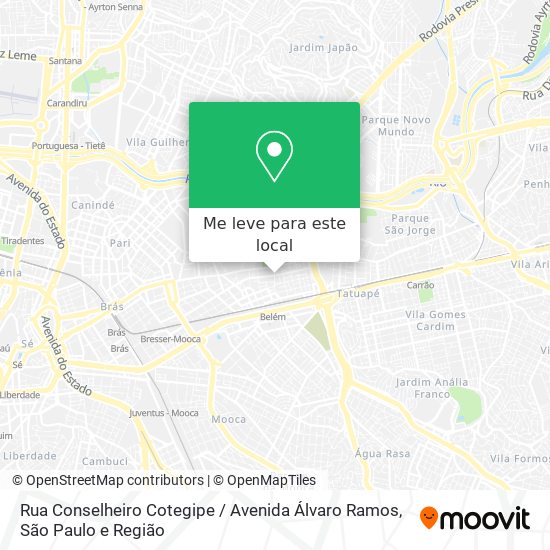 Rua Conselheiro Cotegipe / Avenida Álvaro Ramos mapa