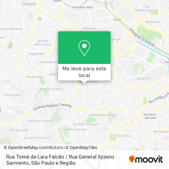 Rua Tomé de Lara Falcão / Rua General Syzeno Sarmento mapa