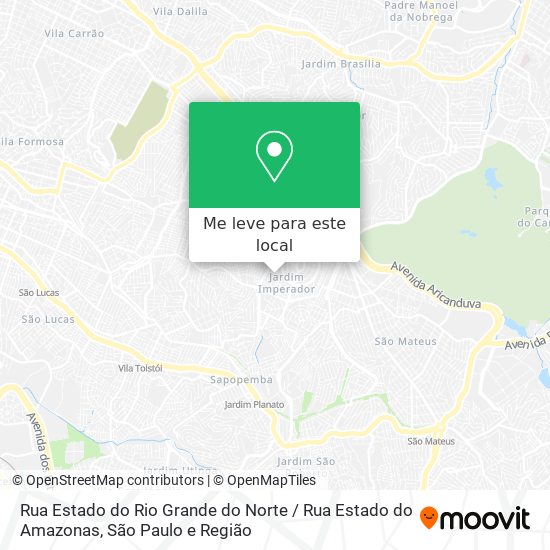 Rua Estado do Rio Grande do Norte / Rua Estado do Amazonas mapa