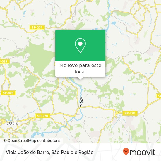 Viela João de Barro mapa