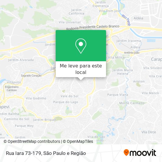 Rua Iara 73-179 mapa