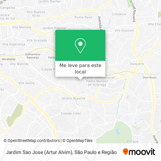 Jardim Sao Jose (Artur Alvim) mapa