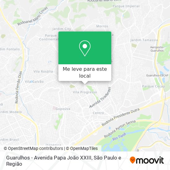 Guarulhos - Avenida Papa João XXIII mapa
