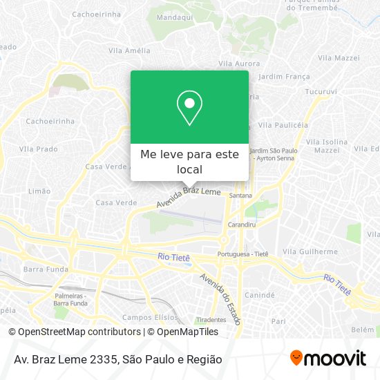 Av. Braz Leme 2335 mapa