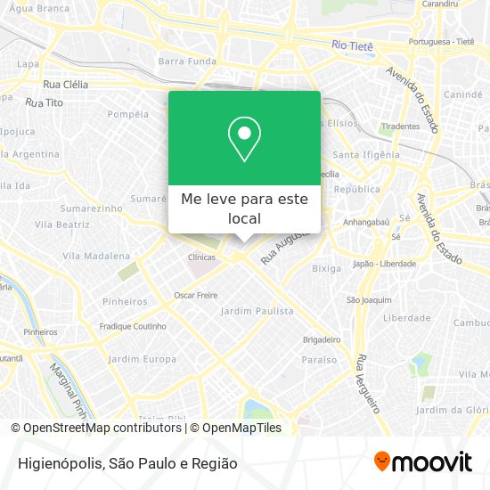 Higienópolis mapa