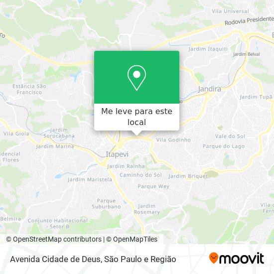 Avenida Cidade de Deus mapa