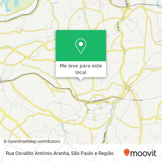 Rua Osvaldo Antônio Aranha mapa