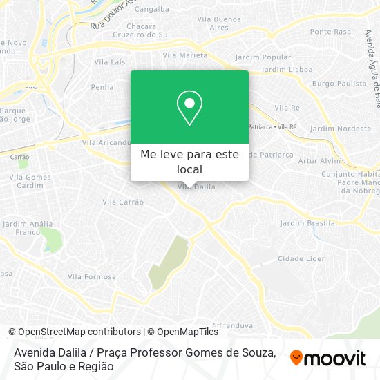 Avenida Dalila / Praça Professor Gomes de Souza mapa