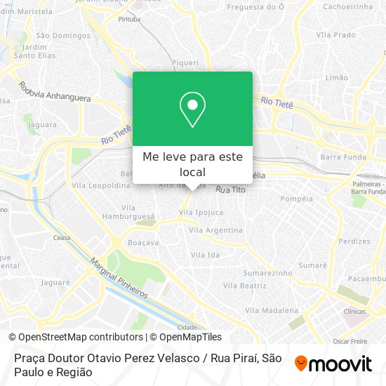 Praça Doutor Otavio Perez Velasco / Rua Piraí mapa