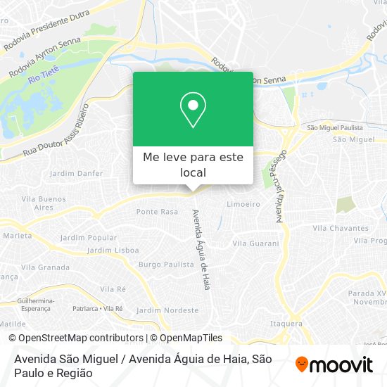 Avenida São Miguel / Avenida Águia de Haia mapa