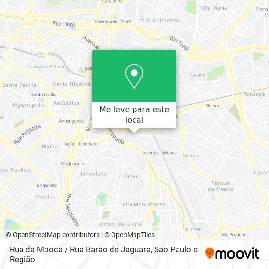 Rua da Mooca / Rua Barão de Jaguara mapa