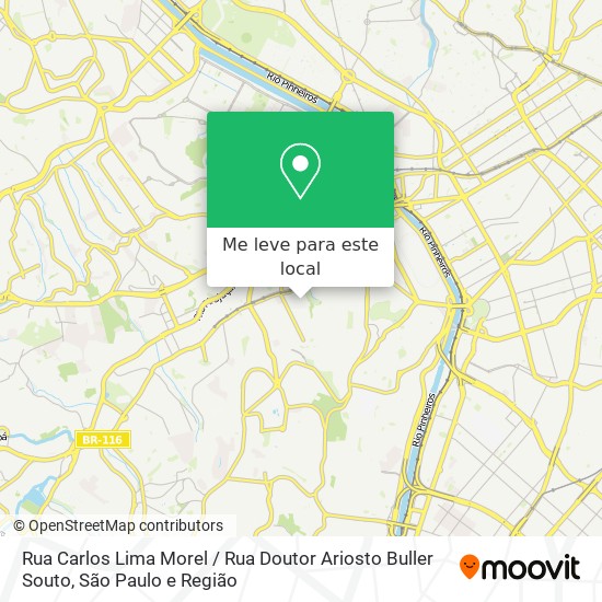 Rua Carlos Lima Morel / Rua Doutor Ariosto Buller Souto mapa
