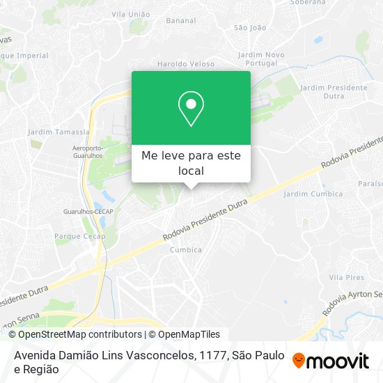 Avenida Damião Lins Vasconcelos, 1177 mapa