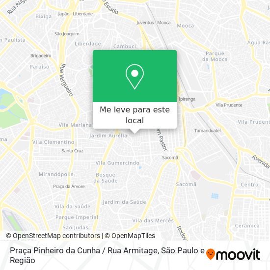 Praça Pinheiro da Cunha / Rua Armitage mapa