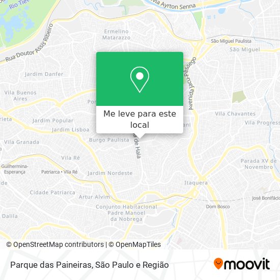 Parque das Paineiras mapa