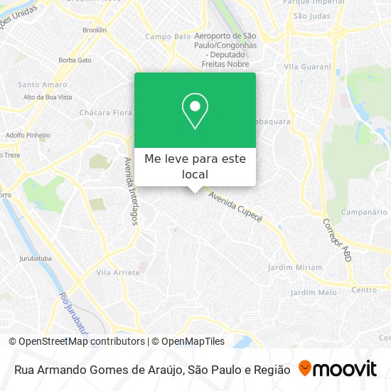 Rua Armando Gomes de Araújo mapa