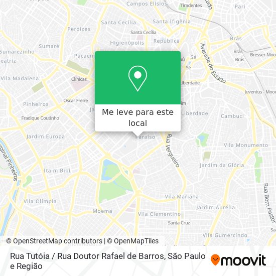 Rua Tutóia / Rua Doutor Rafael de Barros mapa