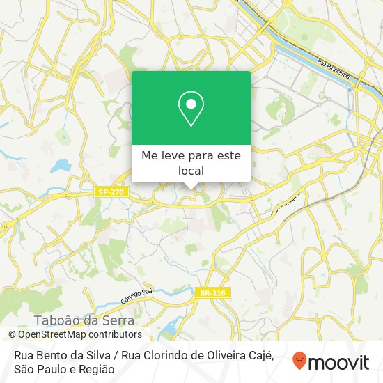 Rua Bento da Silva / Rua Clorindo de Oliveira Cajé mapa