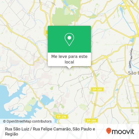 Rua São Luiz / Rua Felipe Camarão mapa