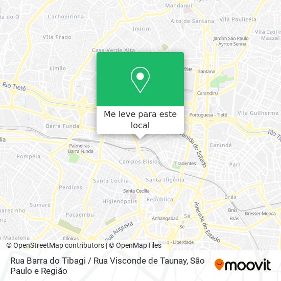 Rua Barra do Tibagi / Rua Visconde de Taunay mapa