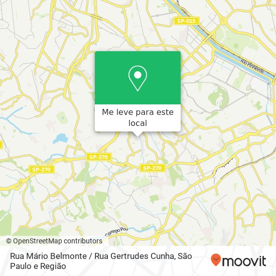Rua Mário Belmonte / Rua Gertrudes Cunha mapa