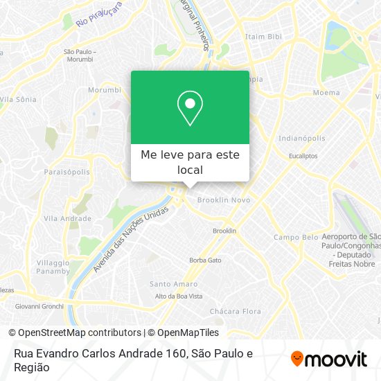 Rua Evandro Carlos Andrade 160 mapa