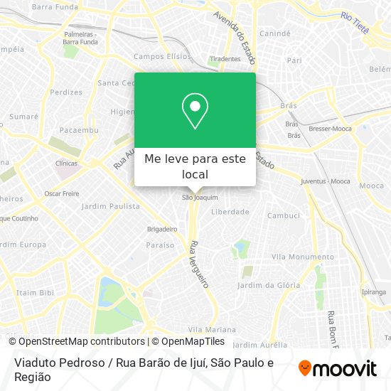 Viaduto Pedroso / Rua Barão de Ijuí mapa