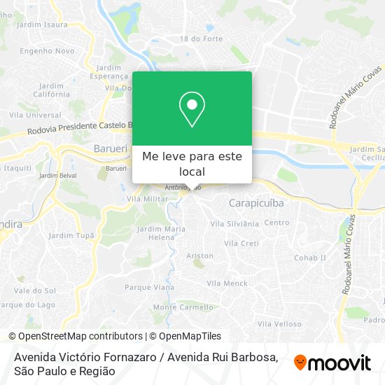 Avenida Victório Fornazaro / Avenida Rui Barbosa mapa